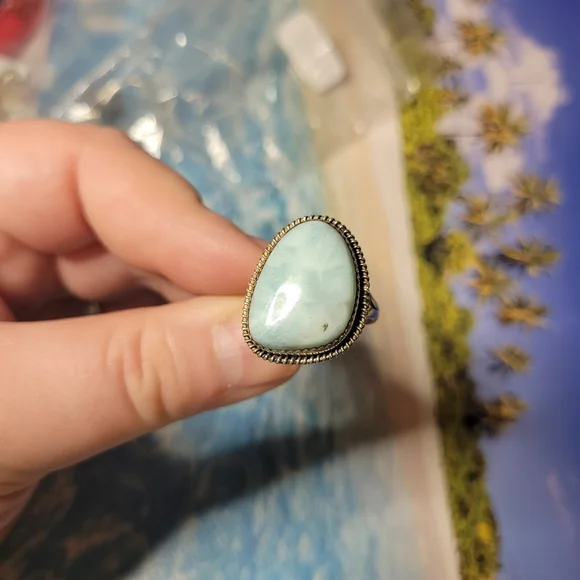 Larimar Sterling Silver Ring - Picture 2 of 3